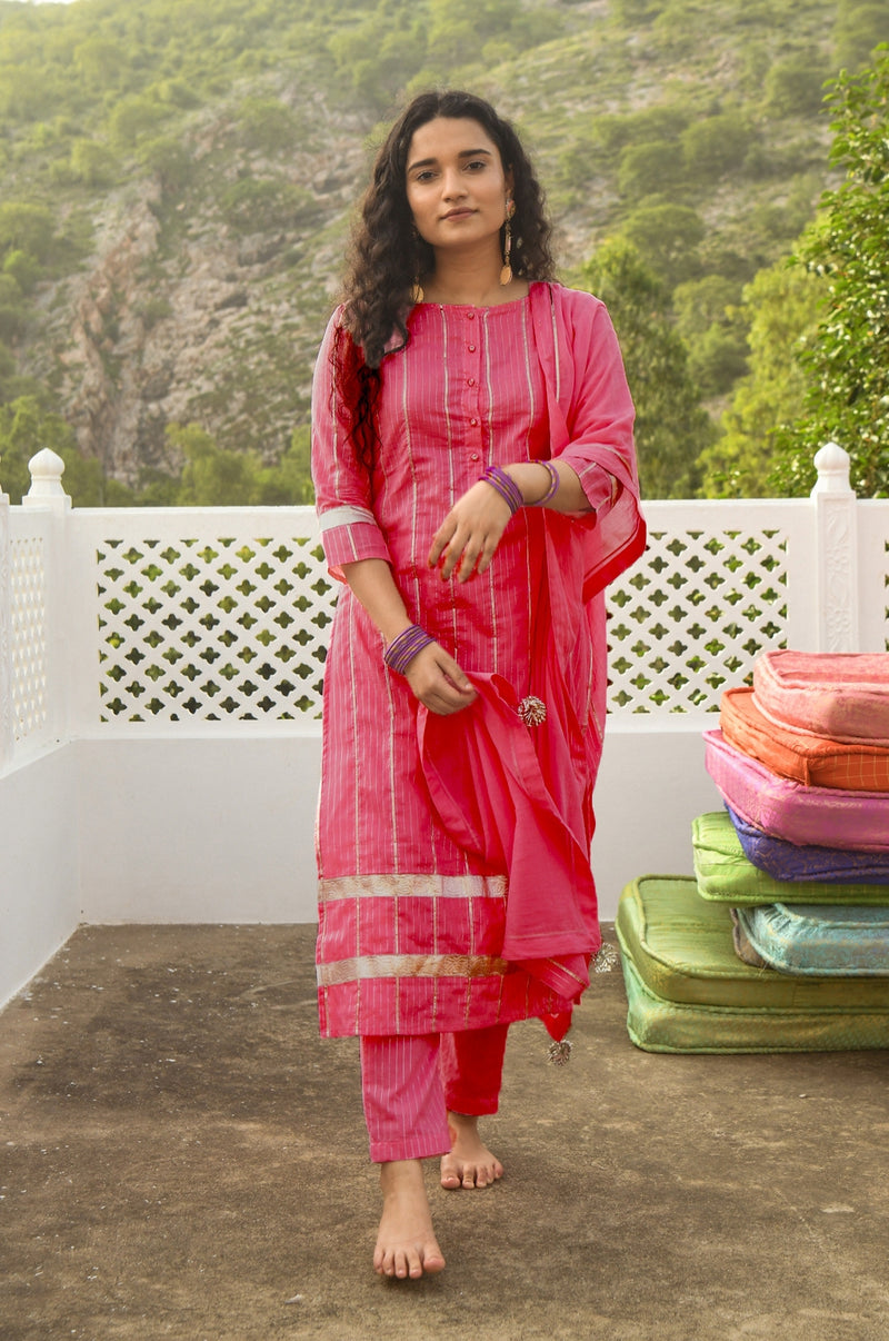 EXP - Swara Pink Kurta Set