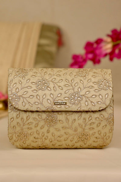 Tarang Flapover Bag - Light Gold