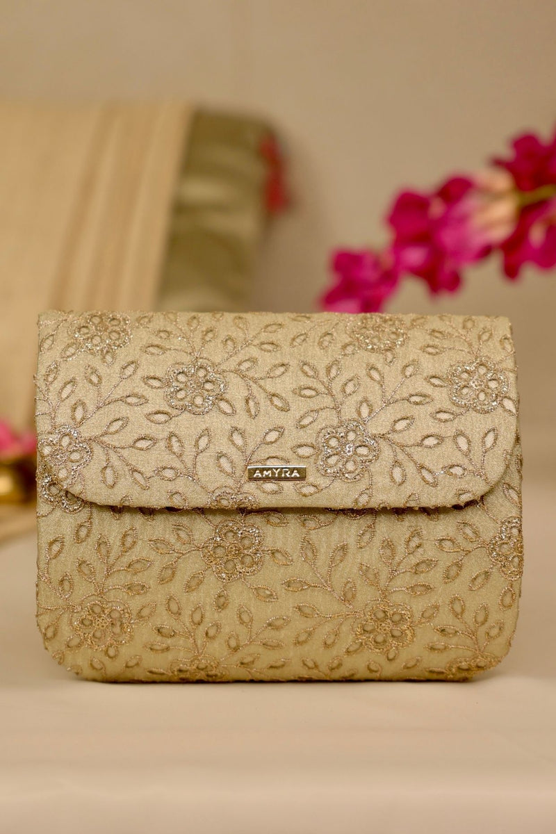 Tarang Flapover Bag - Light Gold