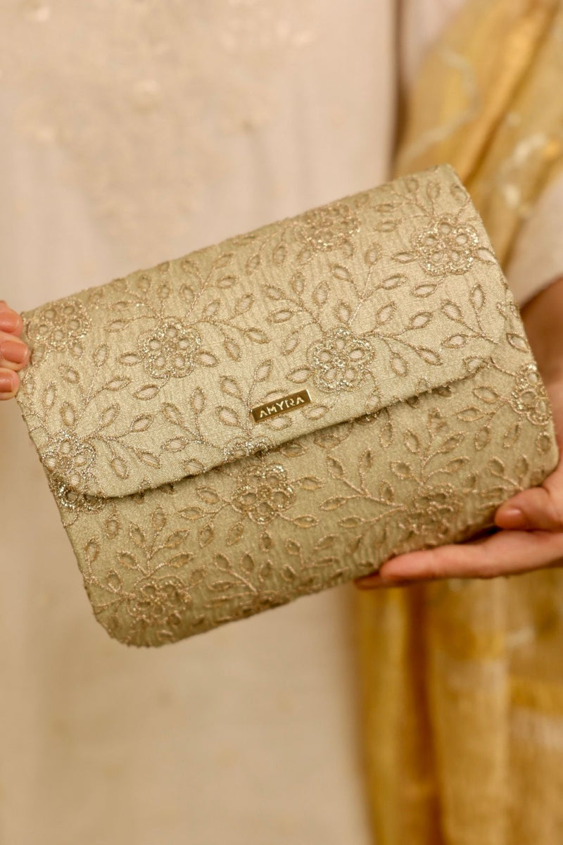 Tarang Flapover Bag - Light Gold