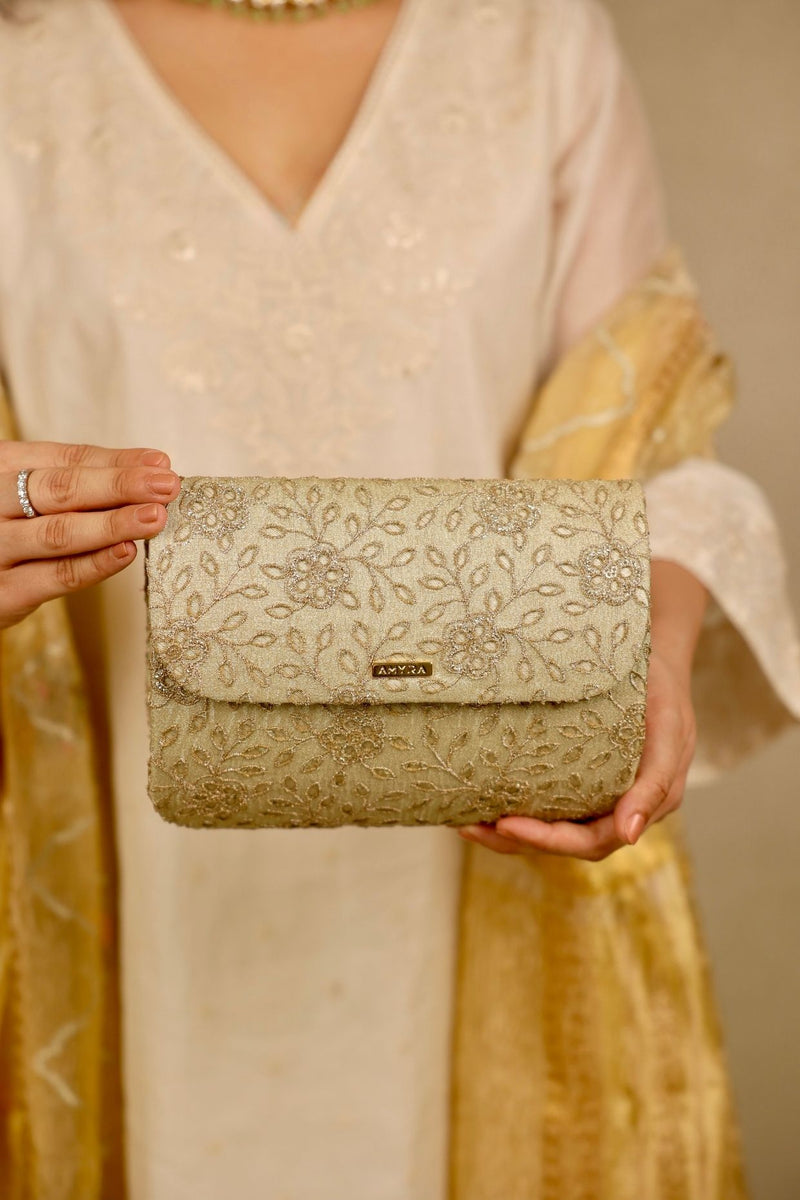Tarang Flapover Bag - Light Gold