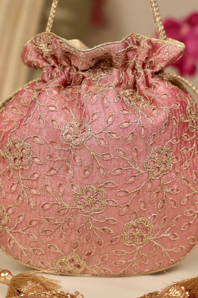 Tarang cutwork potli - Pink