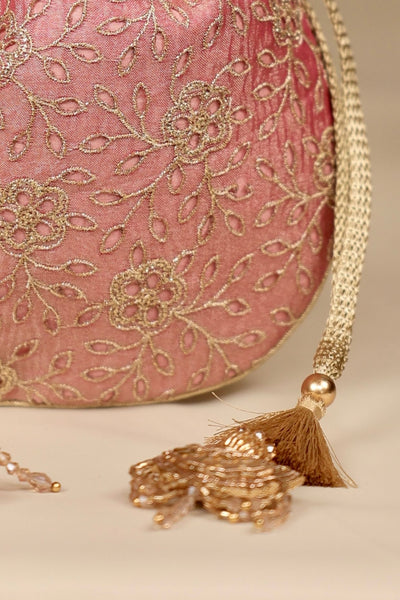 Tarang cutwork potli - Pink