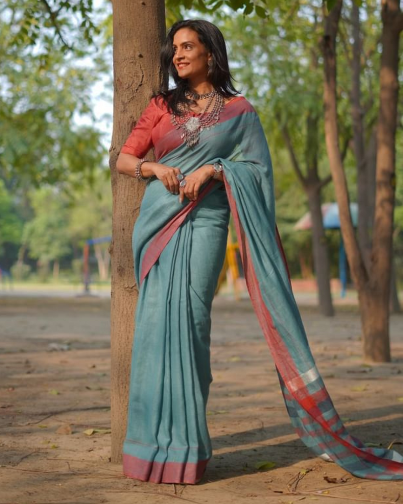 Esha Linen Saree