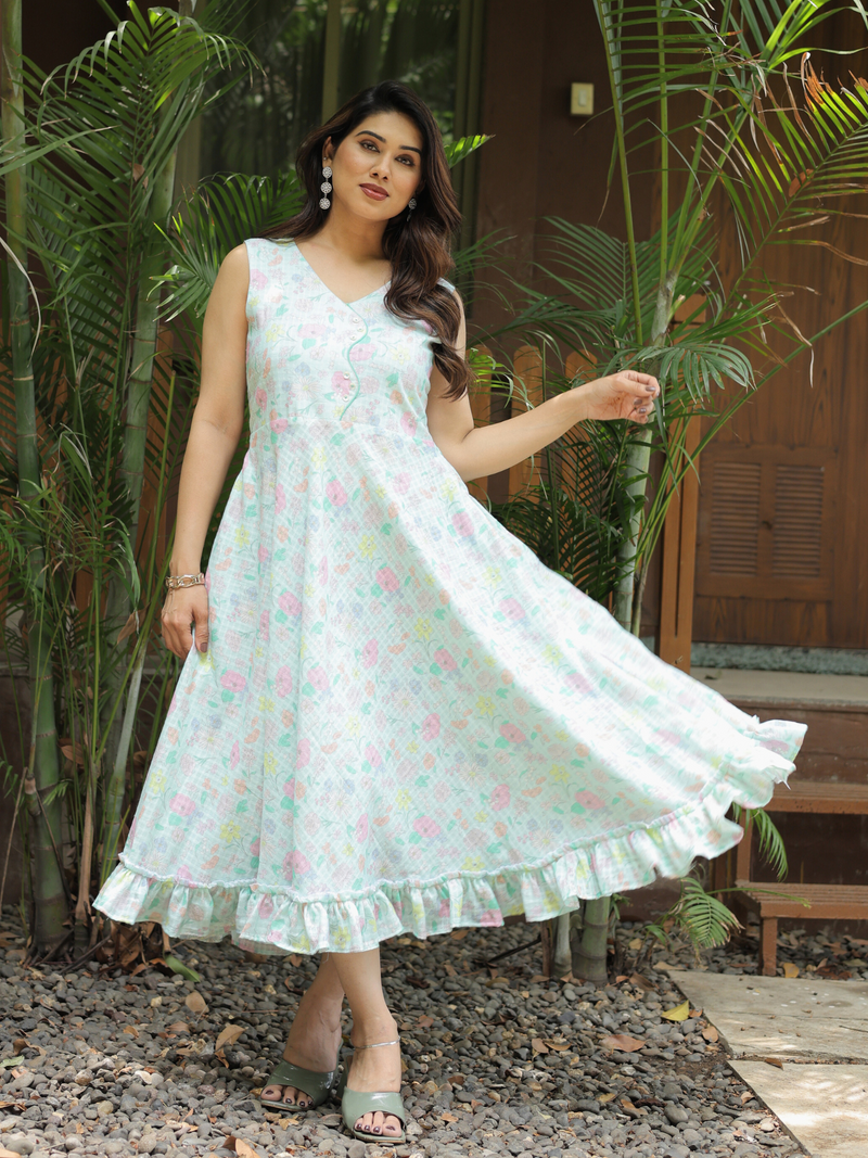 Krisha Floral Cotton Dress