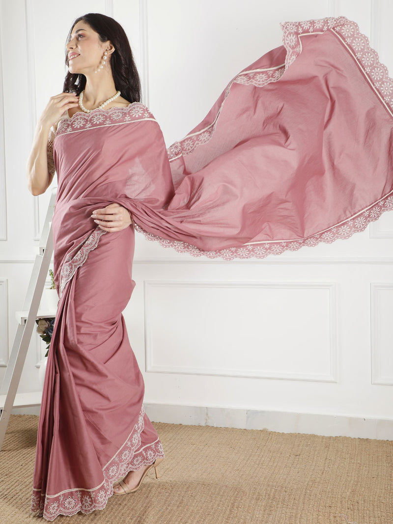 Yamuna lace saree