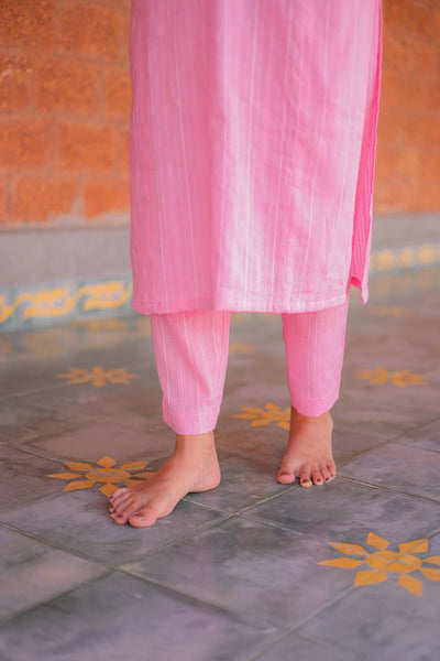 Candy Pink Embroidered Co-ord Set with Dupatta