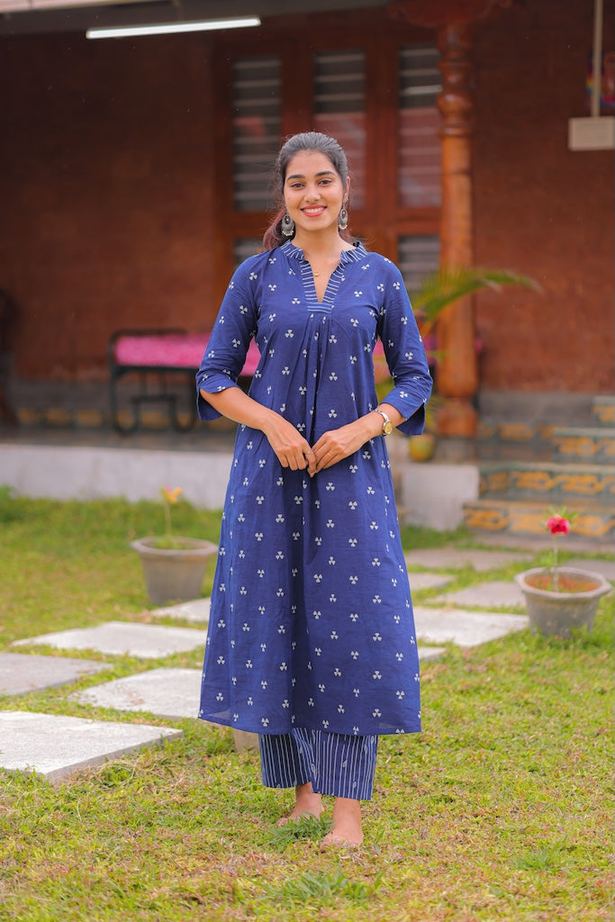 Indigo Lily Handblock Kurta