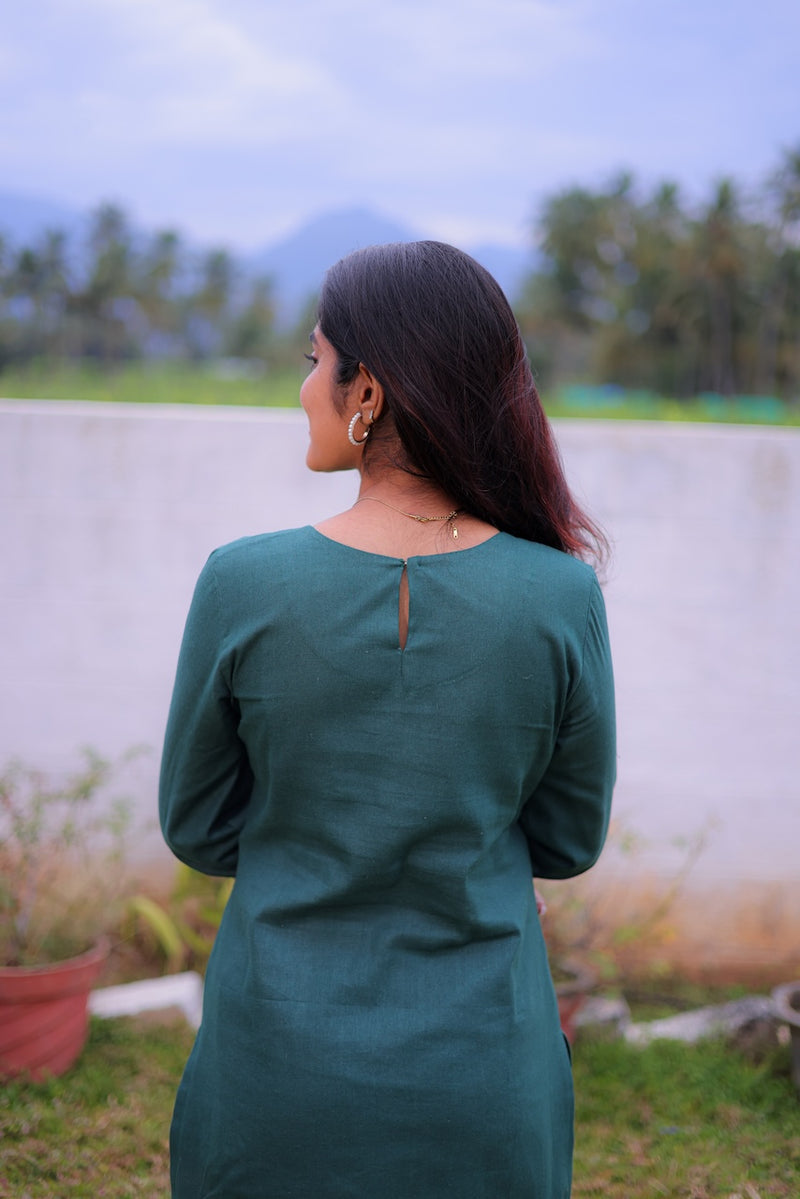 Emerald Vine Embroidered Co-ord Set