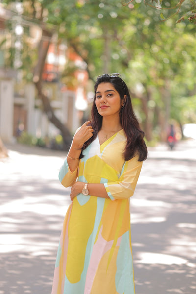 Sunny Citrus A-Line Dress