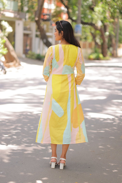 Sunny Citrus A-Line Dress