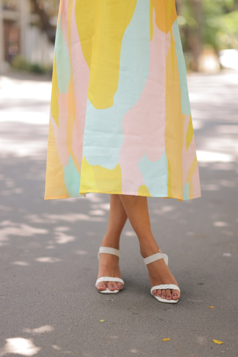 Sunny Citrus A-Line Dress