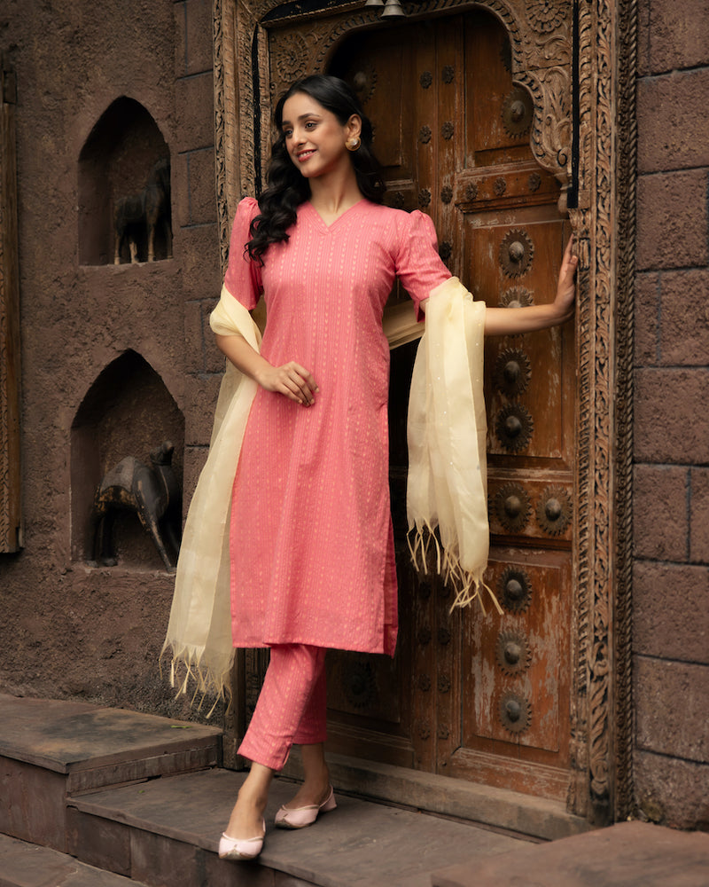 EXP - Anika Pink Kurta set