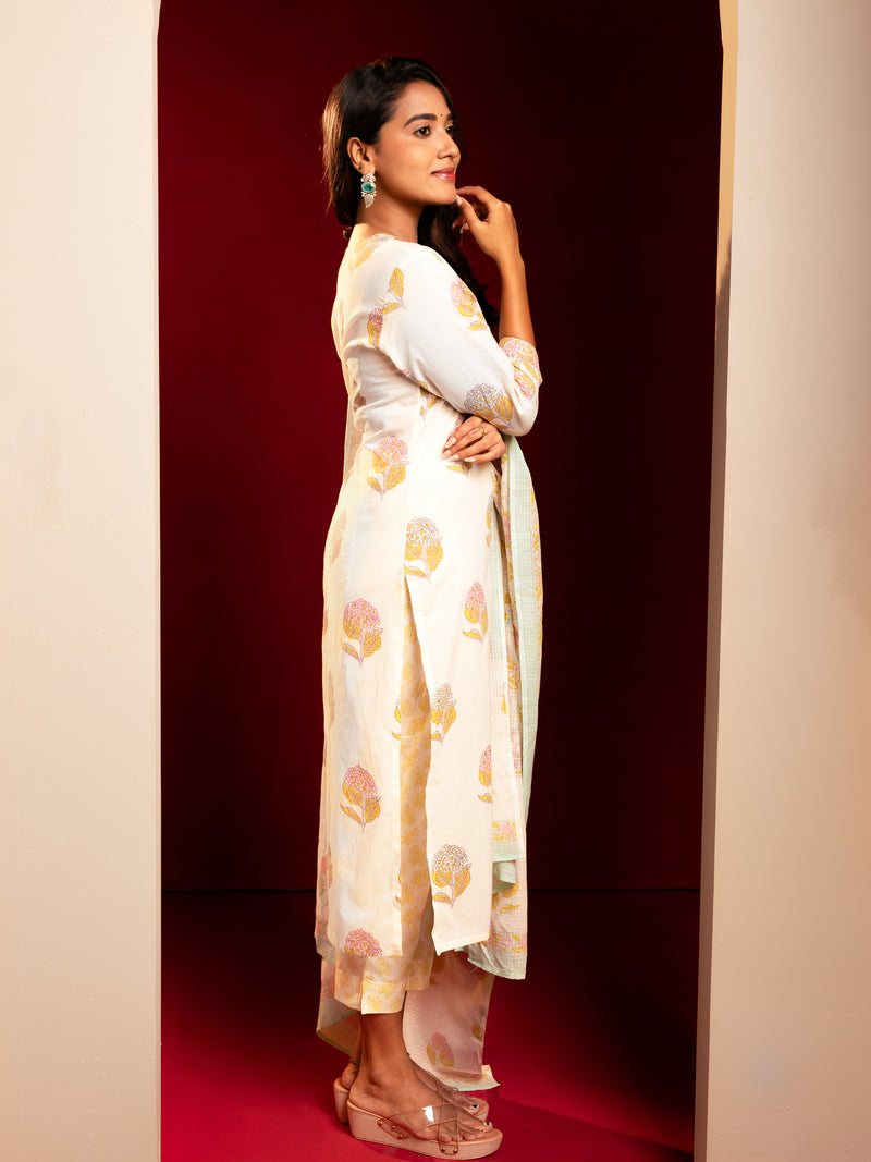 EXP - Diksha - Off White kurta set