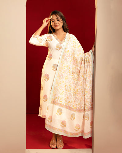 EXP - Diksha - Off White kurta set