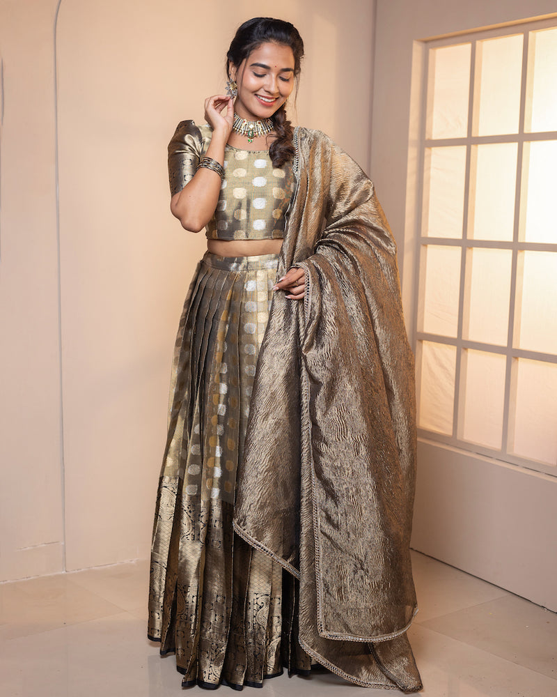 Akila Black & Gold Lehenga