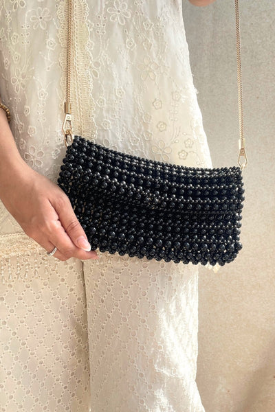 Viola Pearl Purse - Black