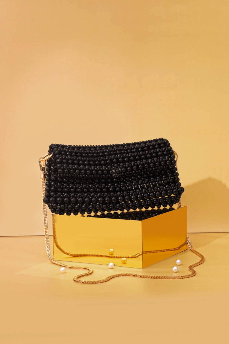 Viola Pearl Purse - Black