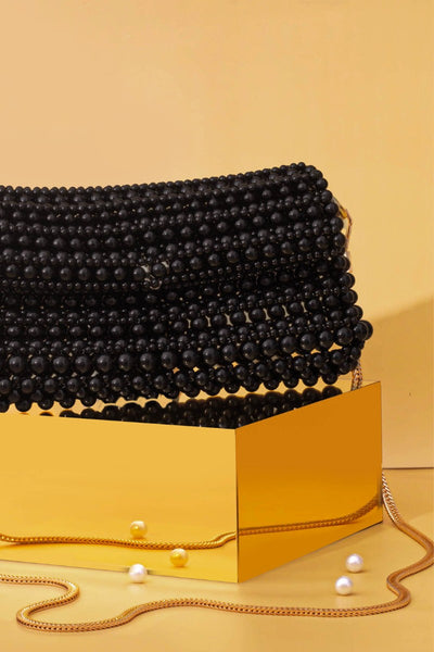 Viola Pearl Purse - Black