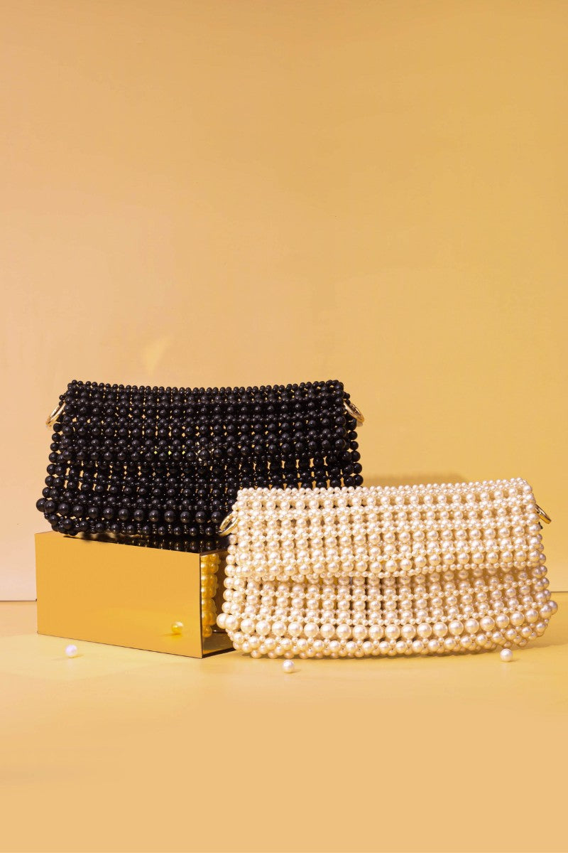 Viola Pearl Purse - Black