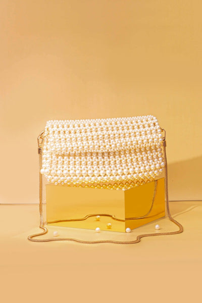 Viola Pearl Purse - Off-white