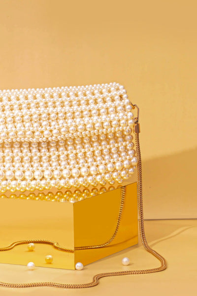 Viola Pearl Purse - Off-white