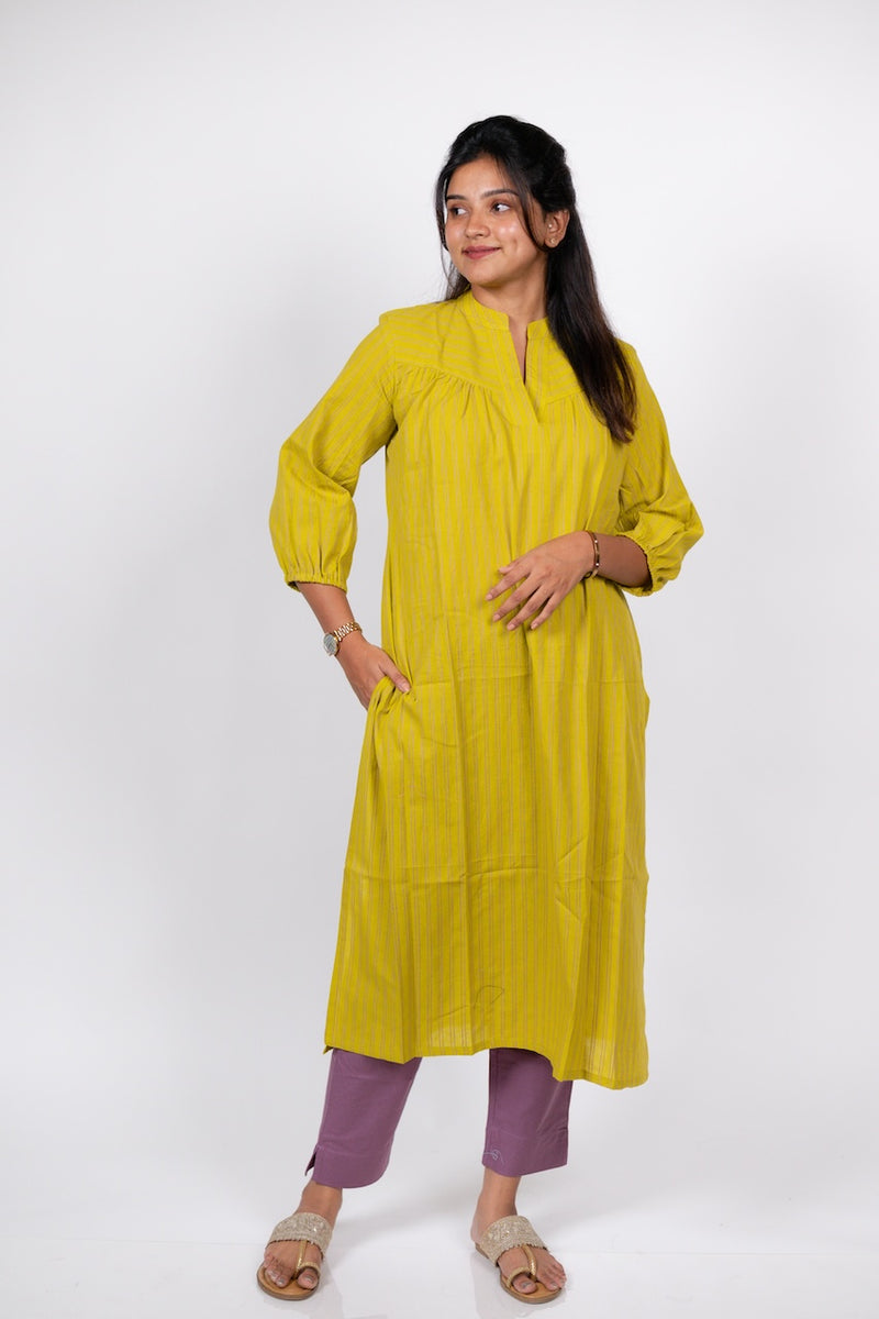 Kiwi Zest Handloom Kurta