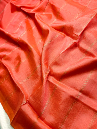 Handwoven Mangalgiri Silk Cotton Saree - Sweet Pink + Energy Yellow