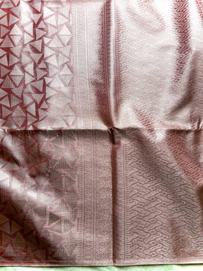 Soft Silk Saree  - Tonys Pink + Silver