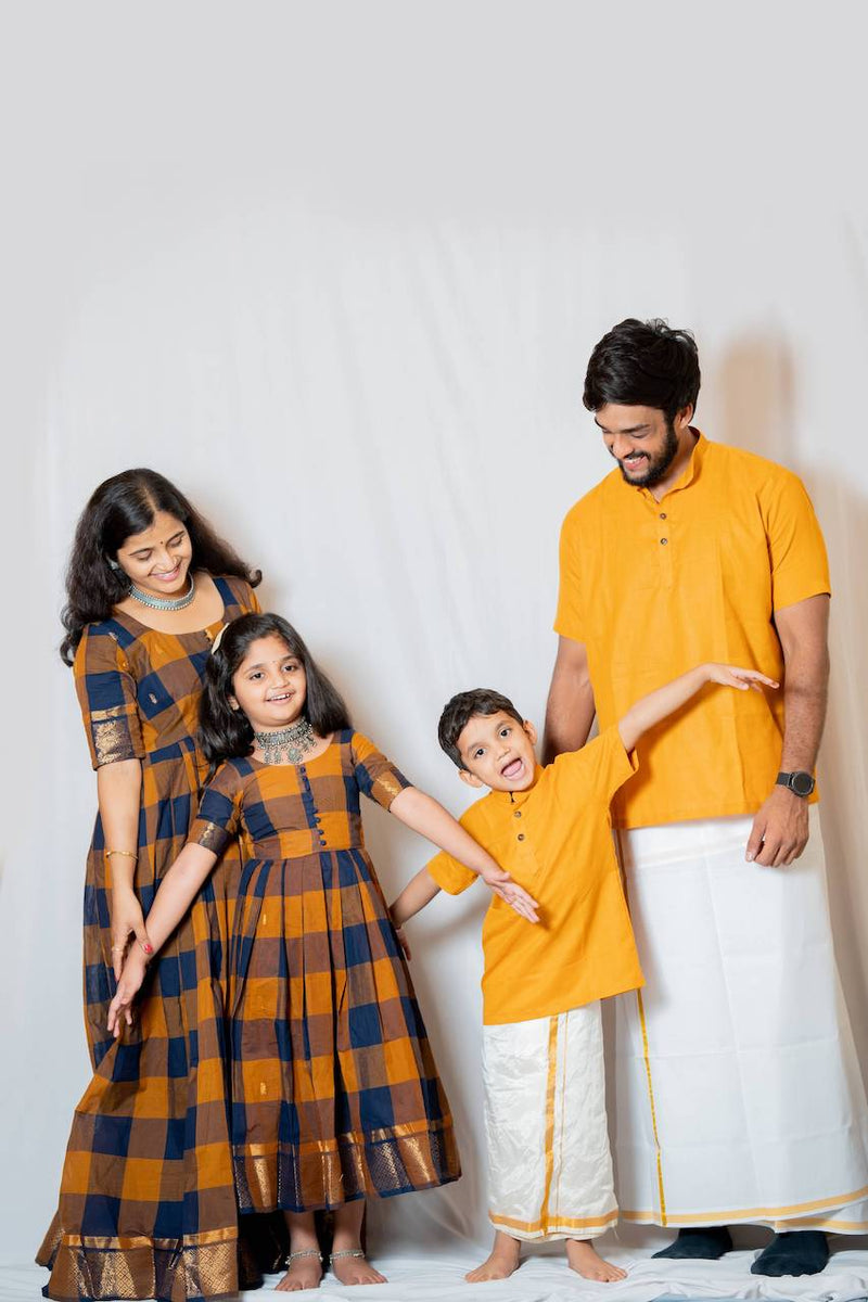 Kattam -  Brown and mustard checks