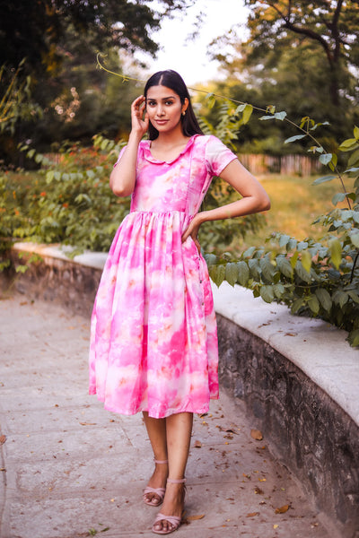 Pink Lady – A pretty pink Muslin dress