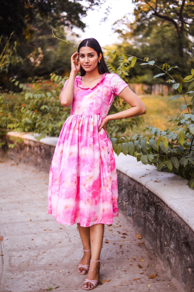EXP - Pink Lady – A pretty pink Muslin dress(M , L Available)