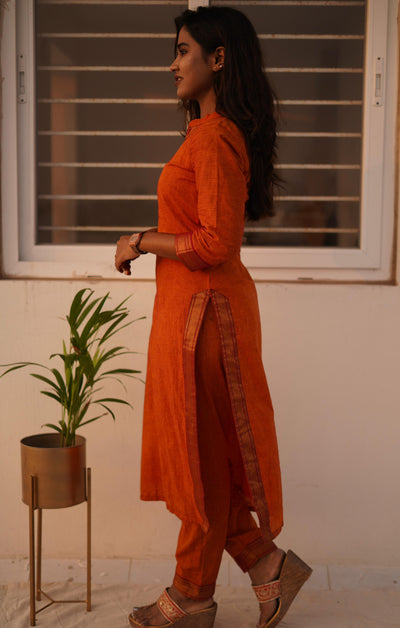 Tulsi - Saffron Orange Suit Set