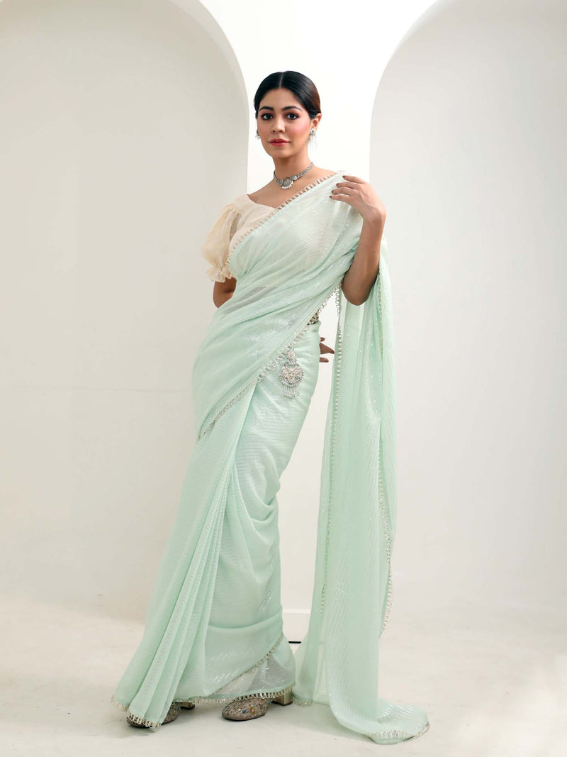 Margarita-cotton saree with unstitched blouse