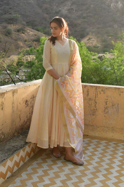 Diya-Pastel Yellow Dress with Dupatta