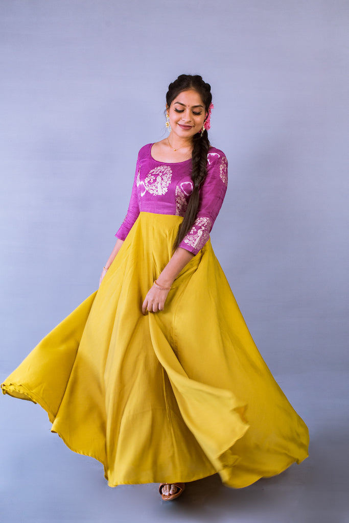 EXP - Prita - Yellow Peacock Dress
